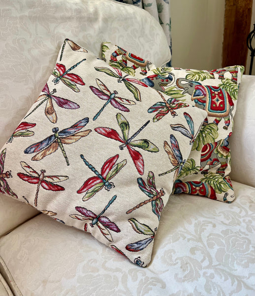 Tapestry Dragonfly cushion