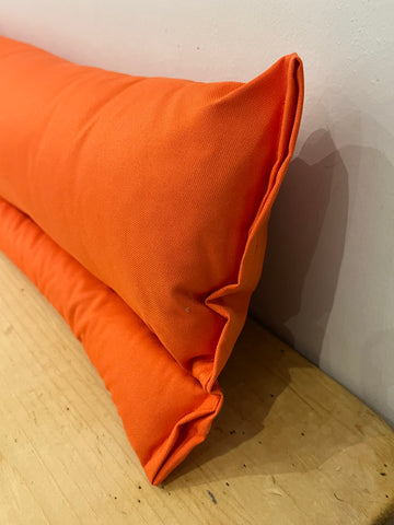 122cm Plain Draught Excluder - Orange (waterproof)