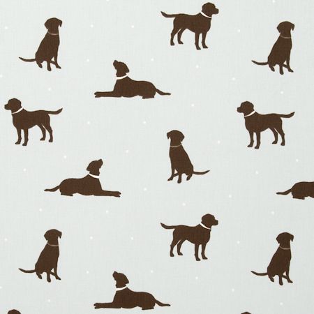 Chocolate Labrador Draught Excluder in Duck Egg